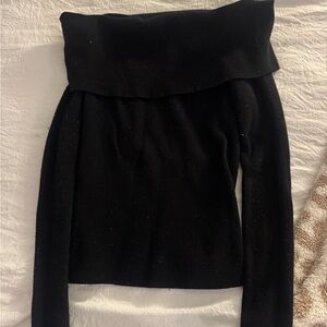 Aritzia Black Off-Shoulder Sweater